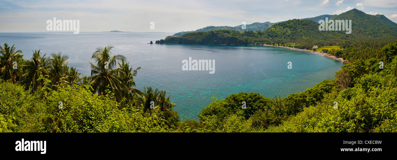 Magsit Bay panorama, Lombok, Indonesia, Southeast Asia, Asia Stock Photo