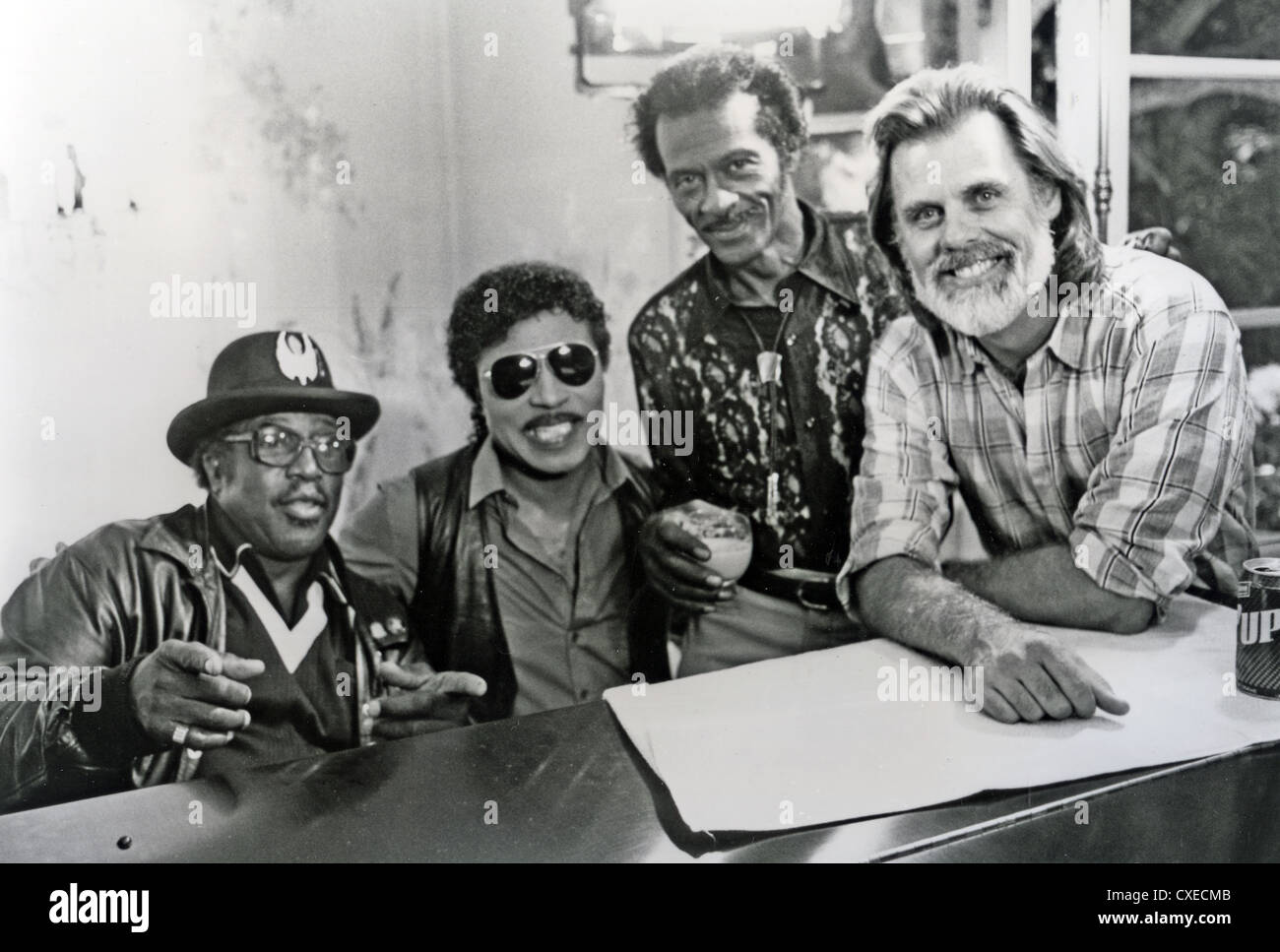 CHUCK BERRY HAIL ! HAIL ! ROCK 'N' ROLL 1987 Universal film with from left: Bo Diddley, Little Richard, Chuck Berry Stock Photo