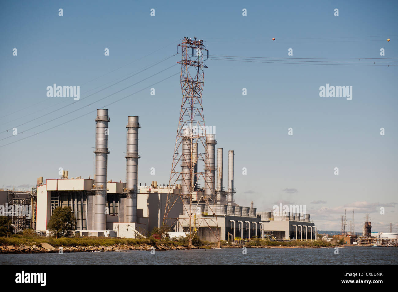 New Jersey power plant on the Kill van Kull between Staten Island in New York Stock Photo Alamy