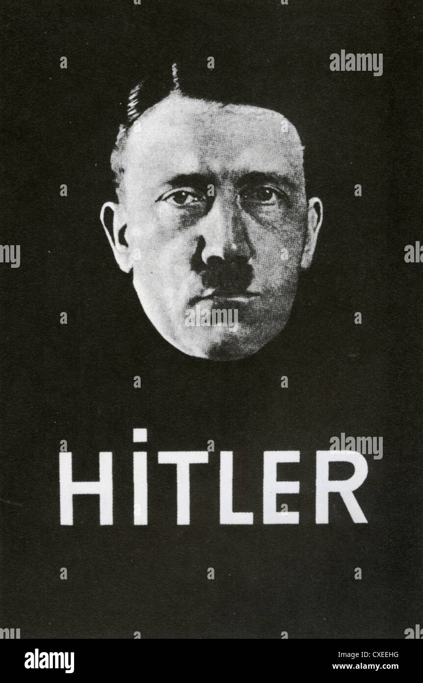 ADOLF HITLER  (1889-1945)   Poster for 1932 Presidential elections which he contested with Hindenberg Stock Photo