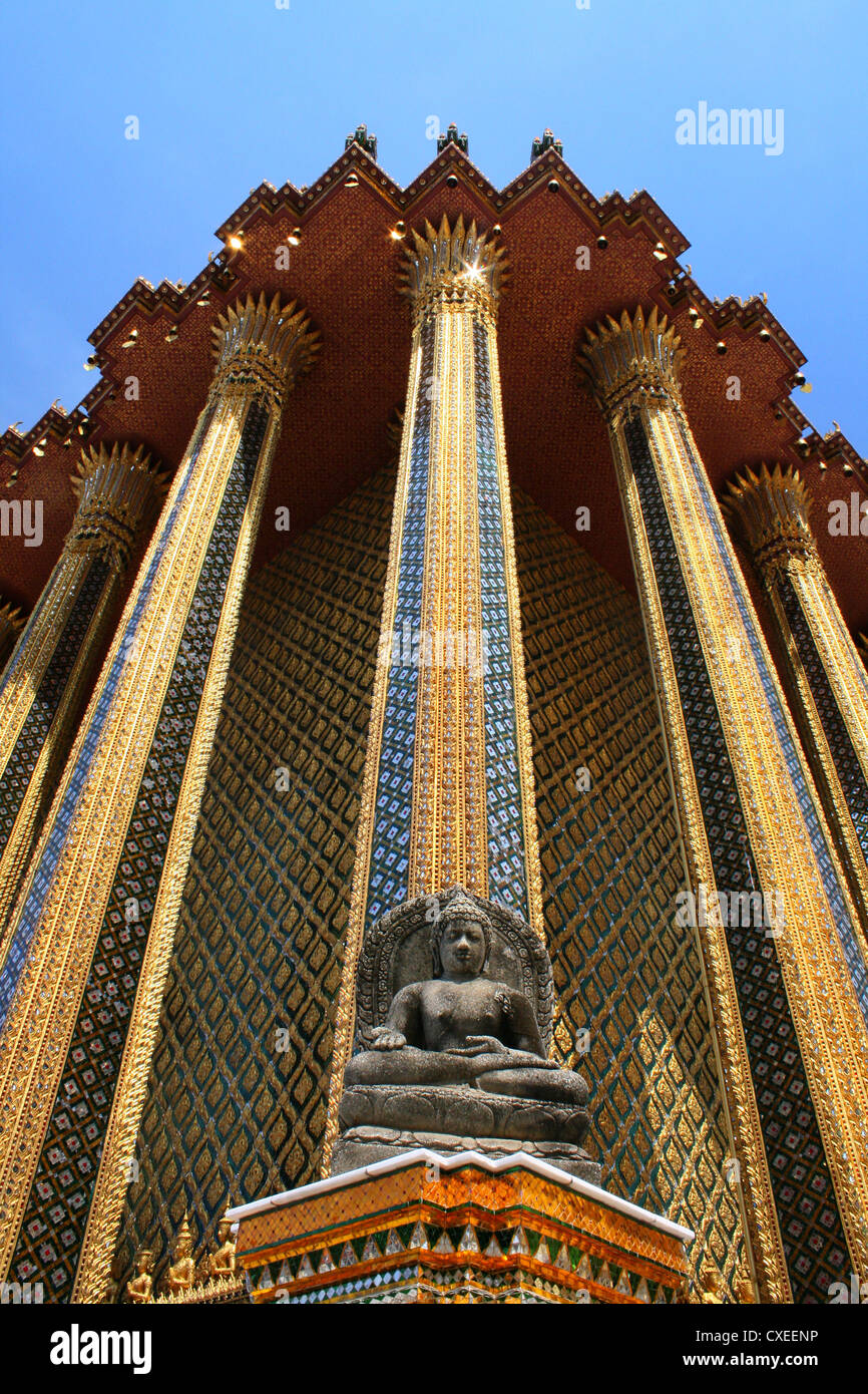 Temple in Bangkok Temple of the Emerald Buddha. Stock Photo