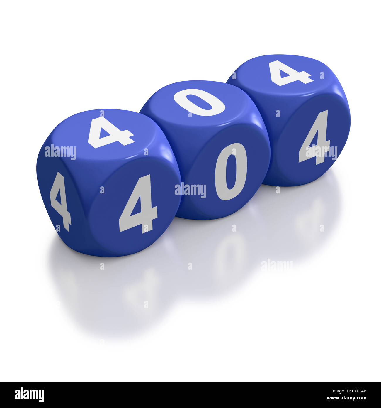 Http Not Found Error Code 404 On Blue Dice Or Blocks On White Background Stock Photo Alamy