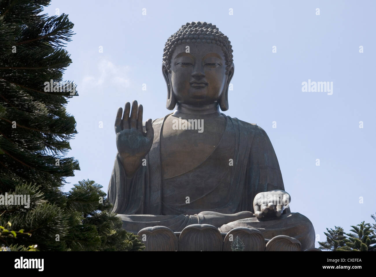 Tian Tan Big Buddha on Lantau Island, Hong Kong, China. Stock Photo