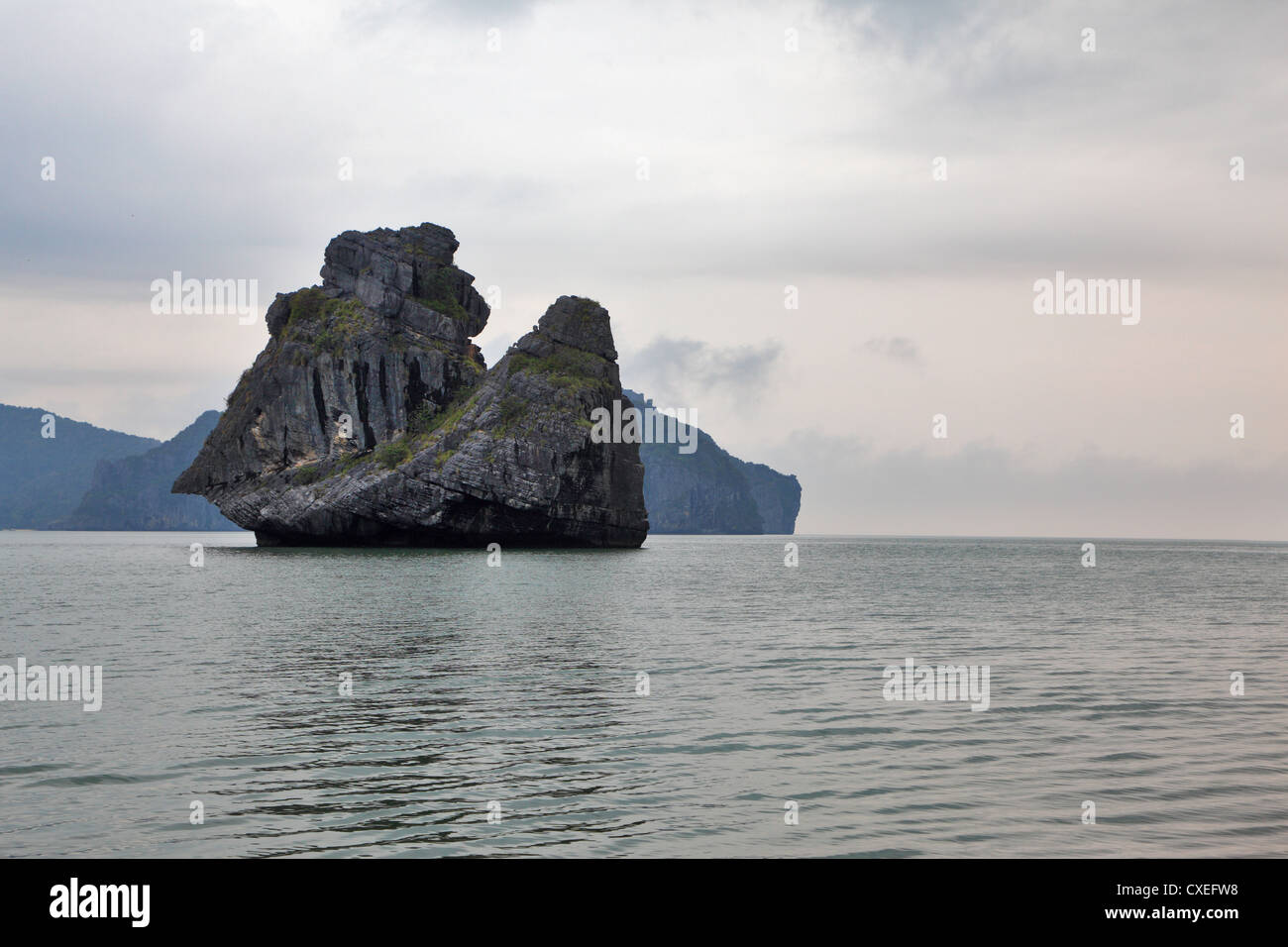 The  rock Monkey Sawasdee Island Stock Photo