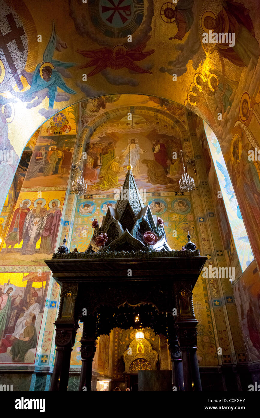 St Petersburg Russia  Interior of the The Church of the Savior on Spilled Blood Stock Photo