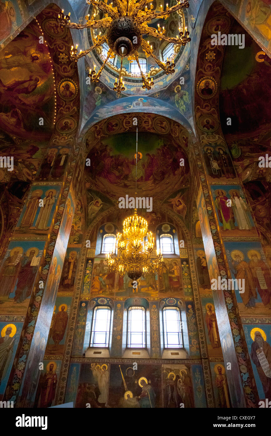 St Petersburg Russia  Interior of the The Church of the Savior on Spilled Blood Stock Photo