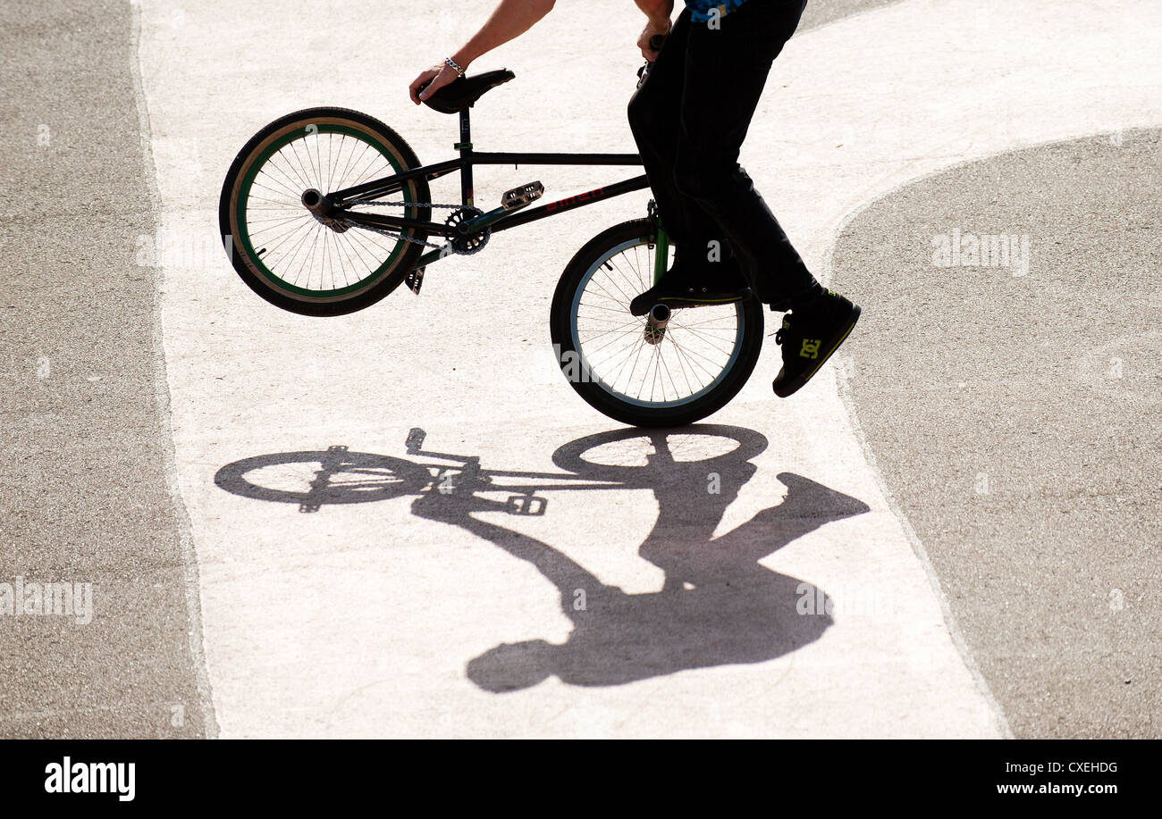 flatland BMX bicycle Stock Photo 