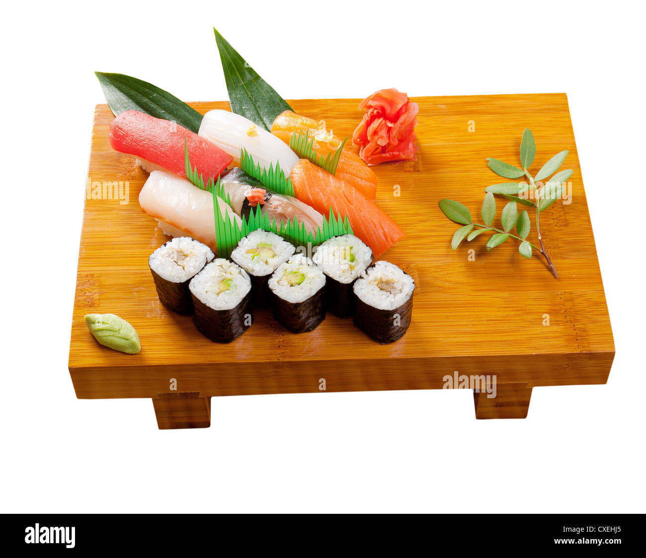 Japanese sushi Roll made of Smoked fish Stock Photo Alamy