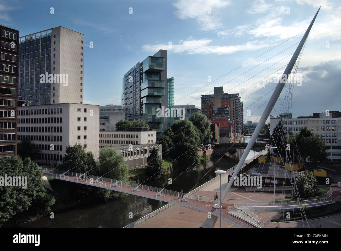 Salford Manchester England UK bridge and architecture Stock Photo - Alamy