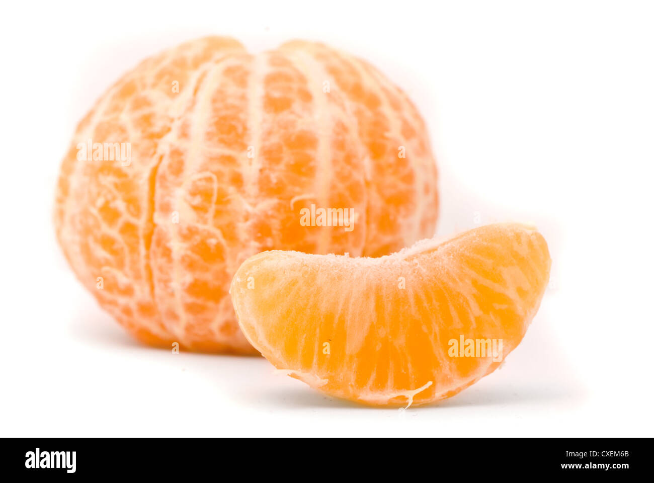 Juicy tangerine on a white background Stock Photo Alamy