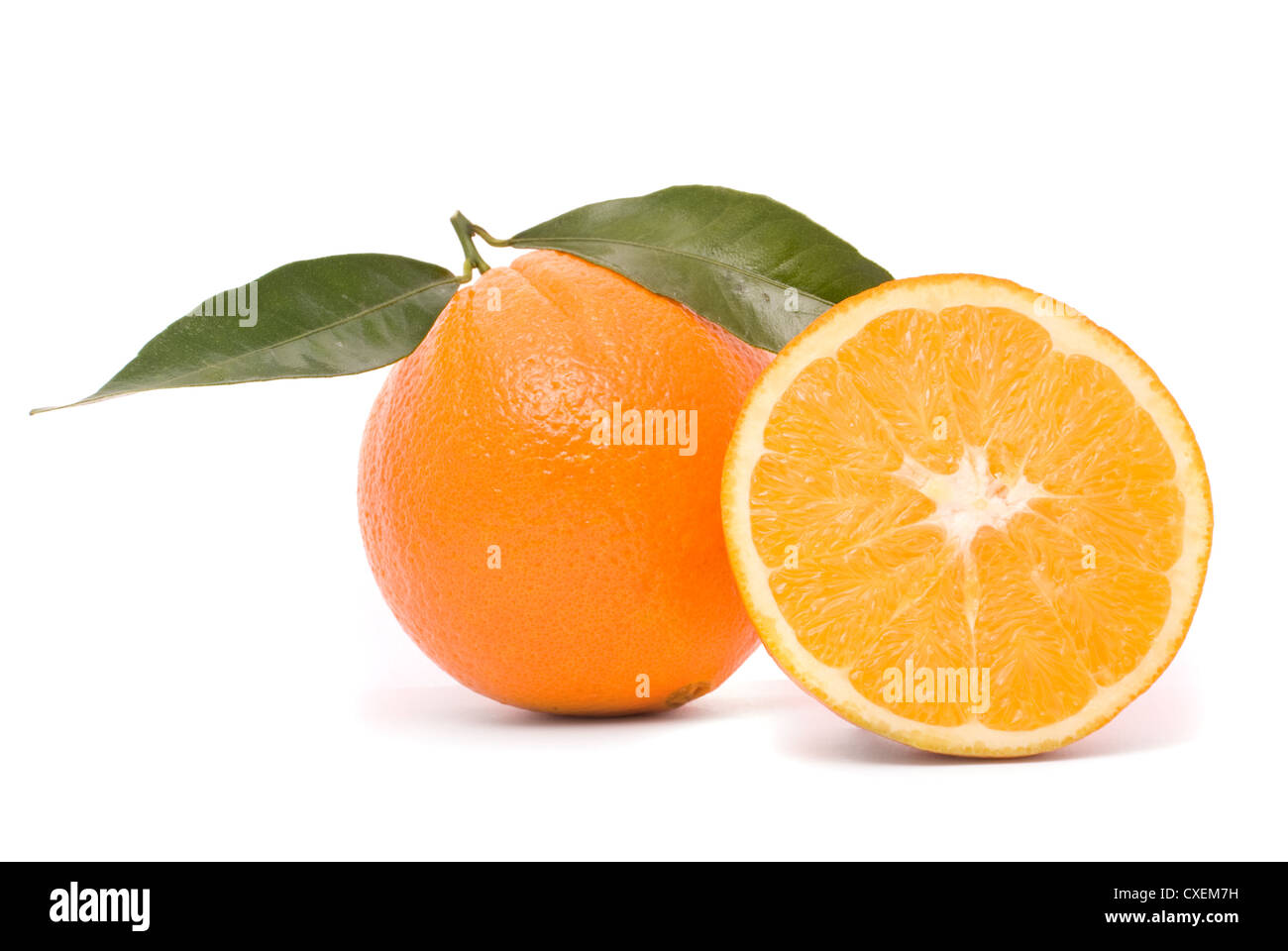 Juicy orange isolated on a white background Stock Photo Alamy