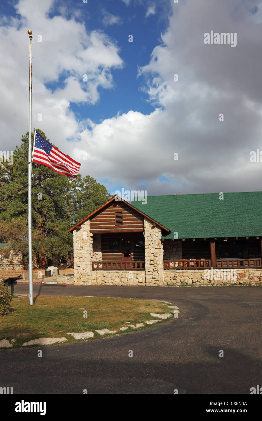 U.S. State Flag is fluttering in the wind Stock Photo