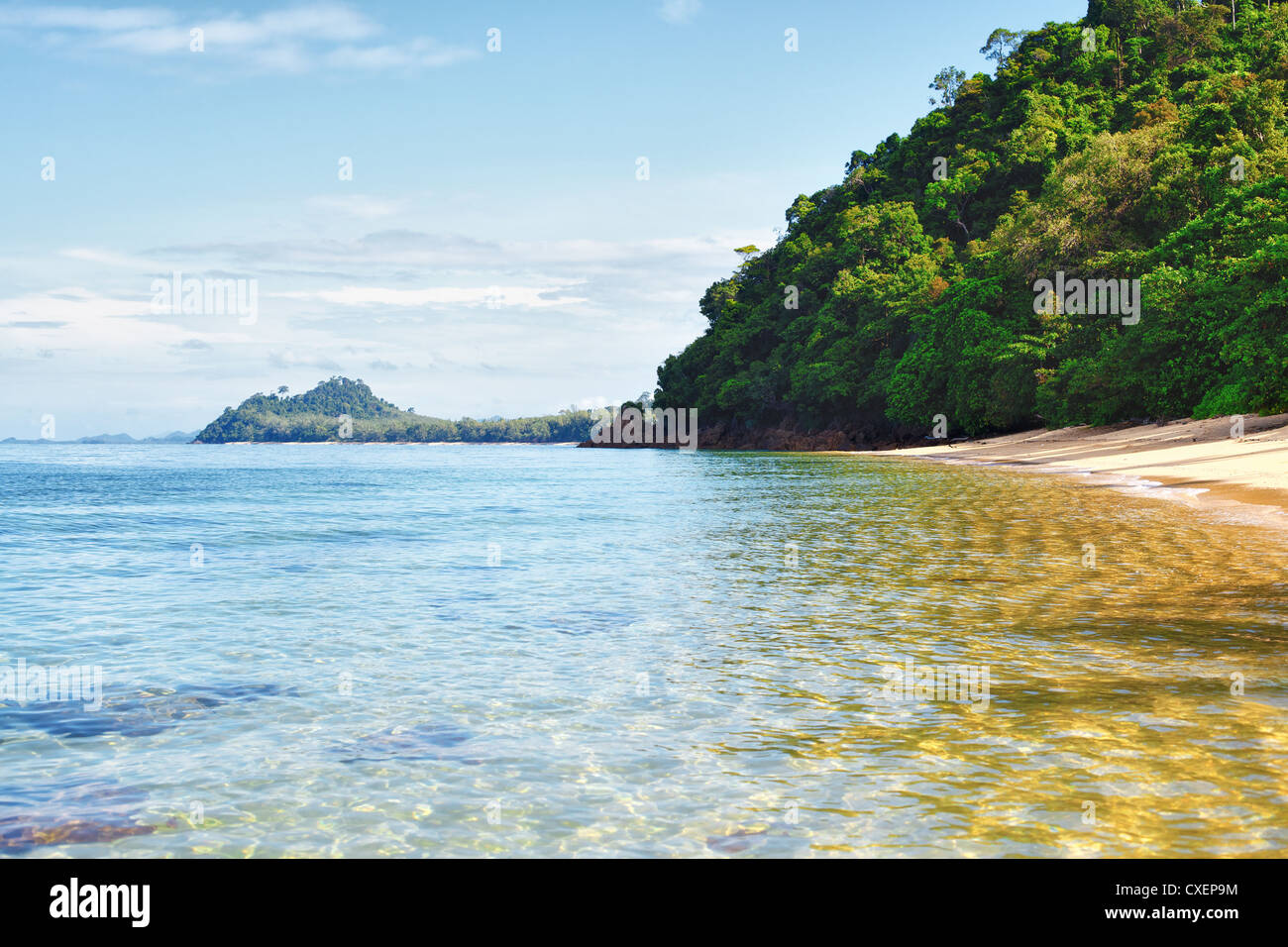 Tranquil tropical beach jungle hi-res stock photography and images - Alamy