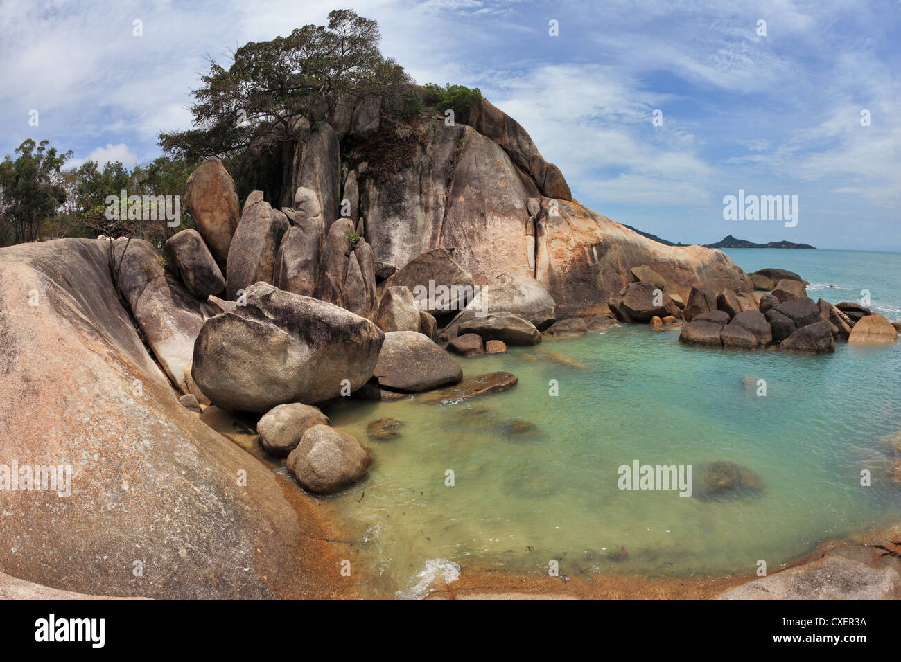 The cliffs and azure sea Stock Photo - Alamy