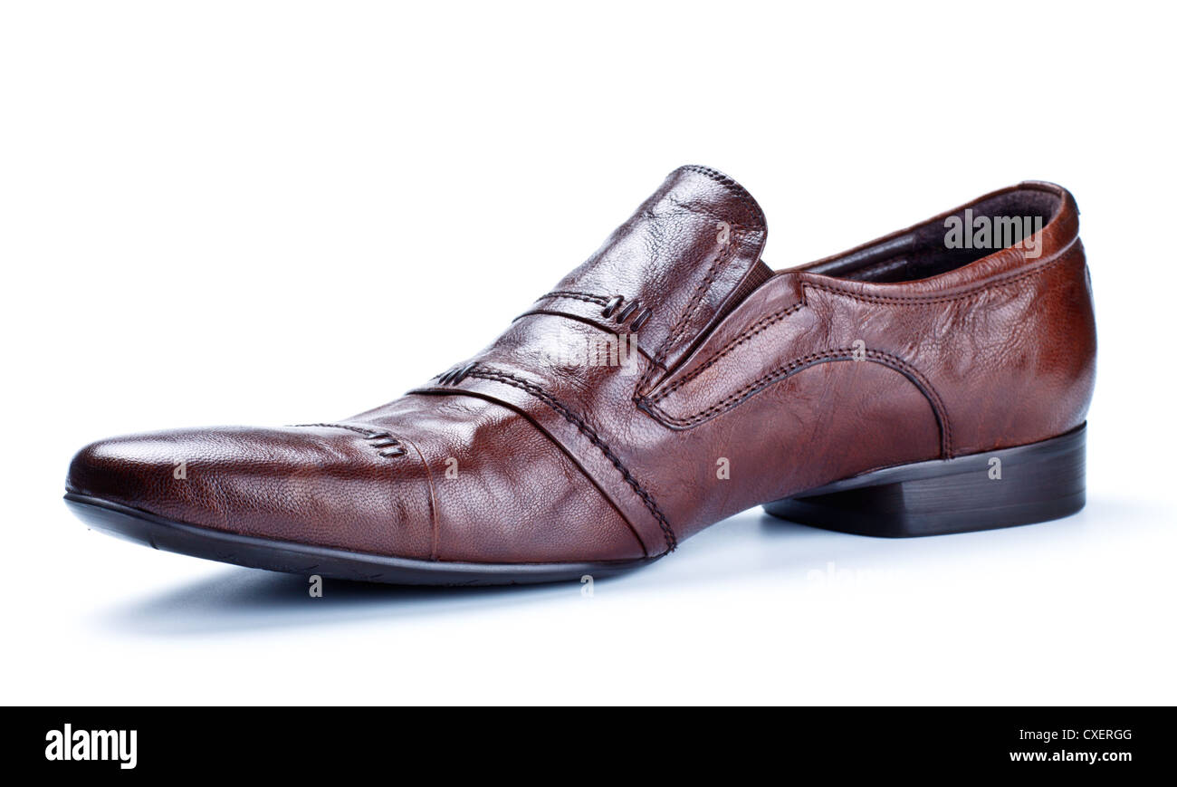 single brown shoe Stock Photo - Alamy