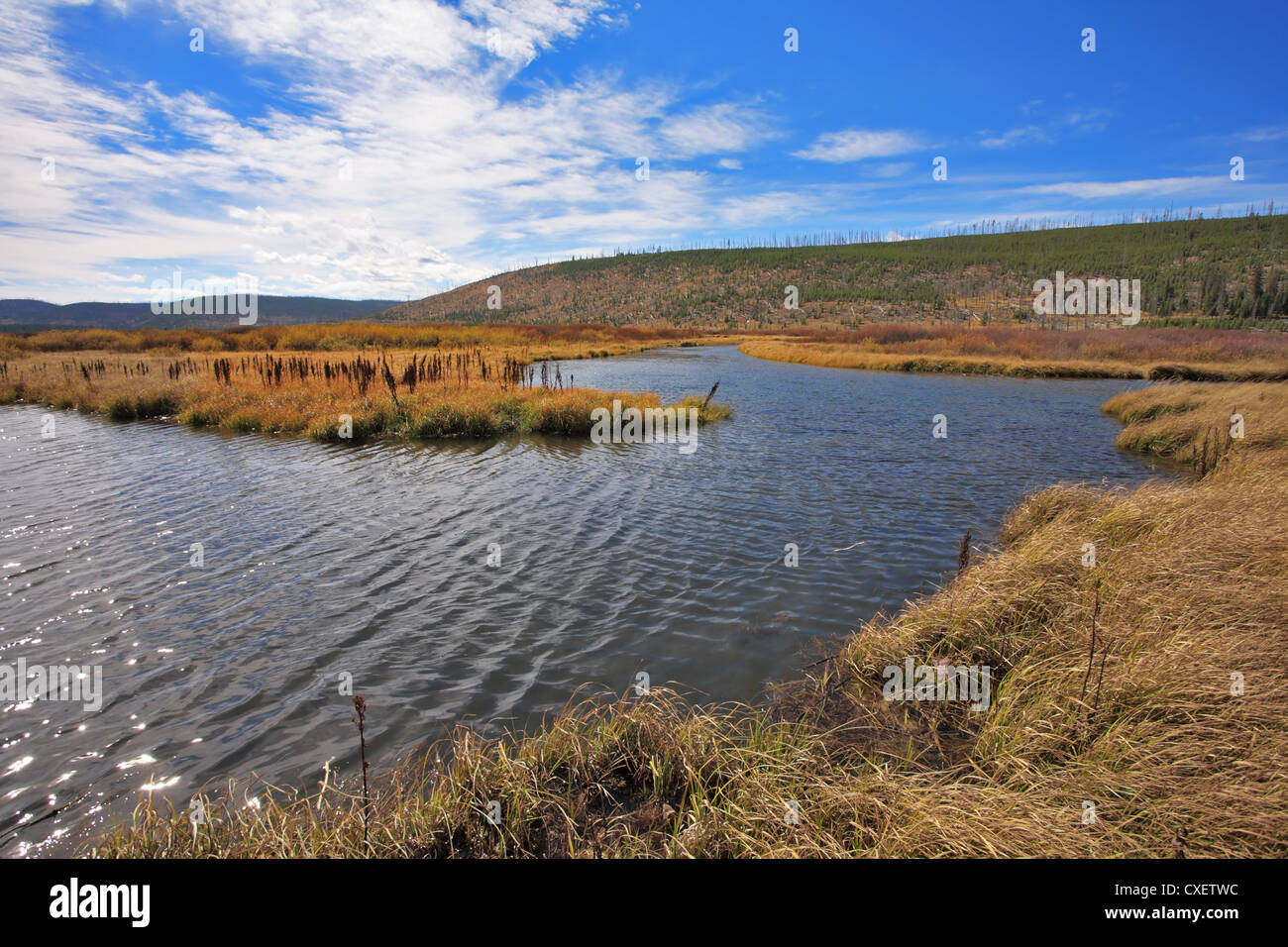 Plain and superficial stream Stock Photo