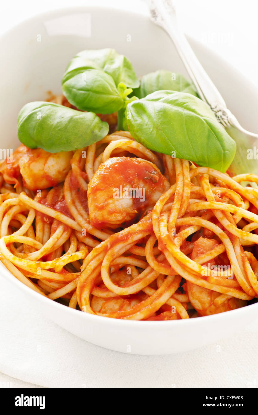 Spaghetti Diablo Stock Photo