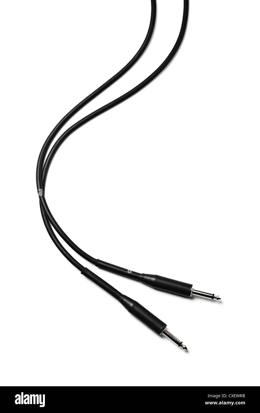 black audio cable Stock Photo