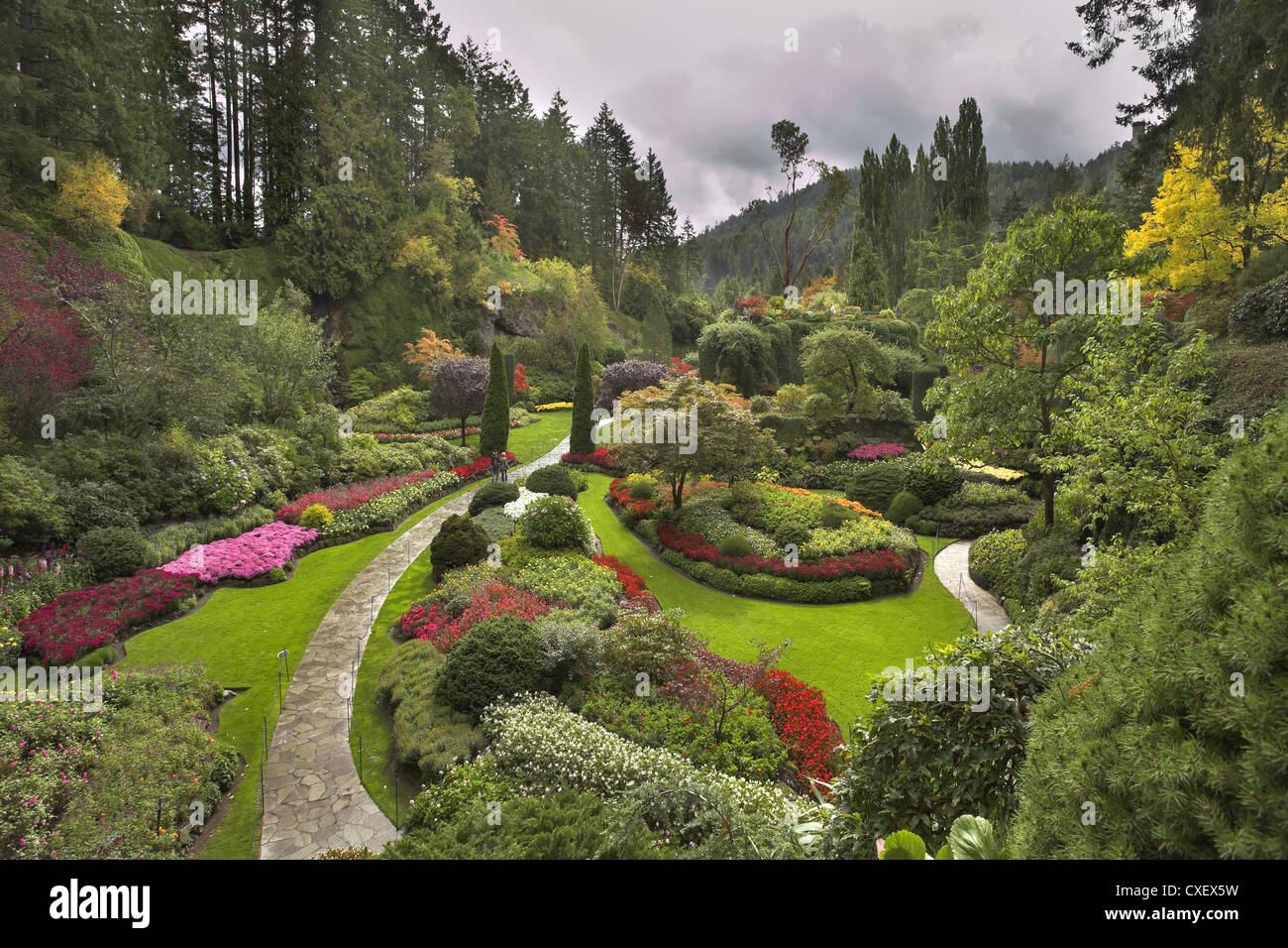 Beautiful flower beds walking hi-res stock photography and images - Alamy