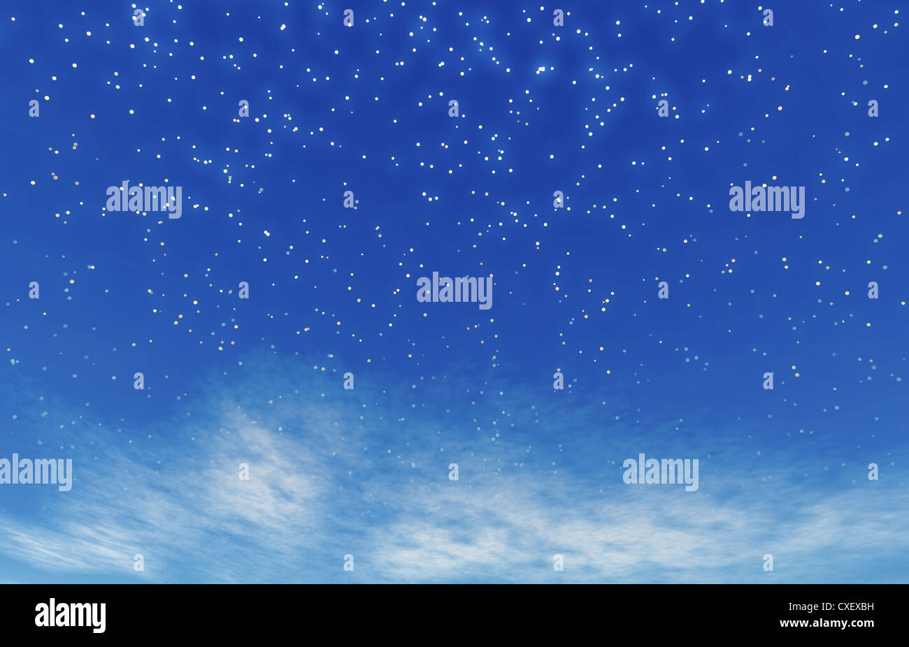 Illustration of abstract background resembling a blue sky with stars ...