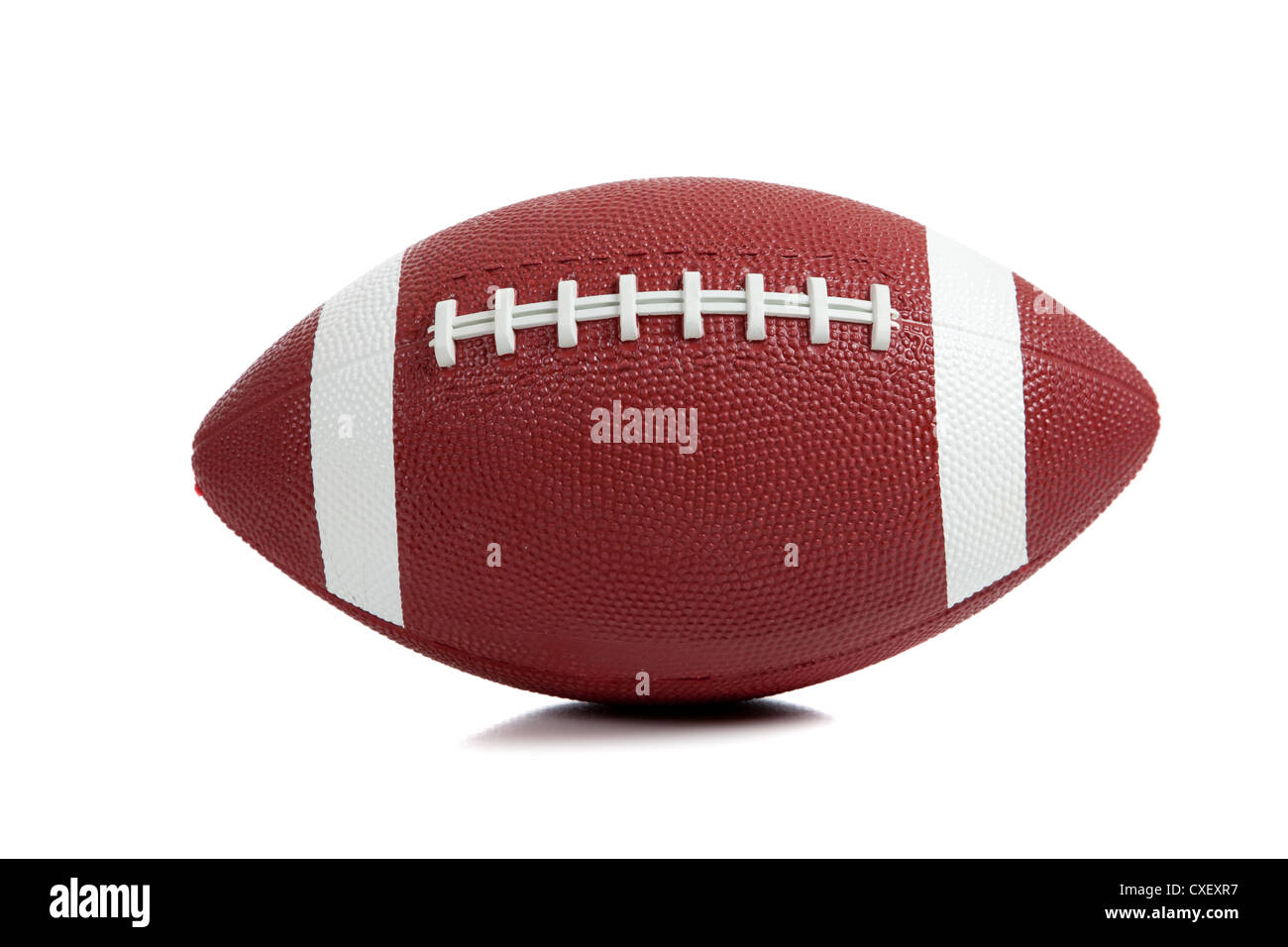 An American football on a white background Stock Photo