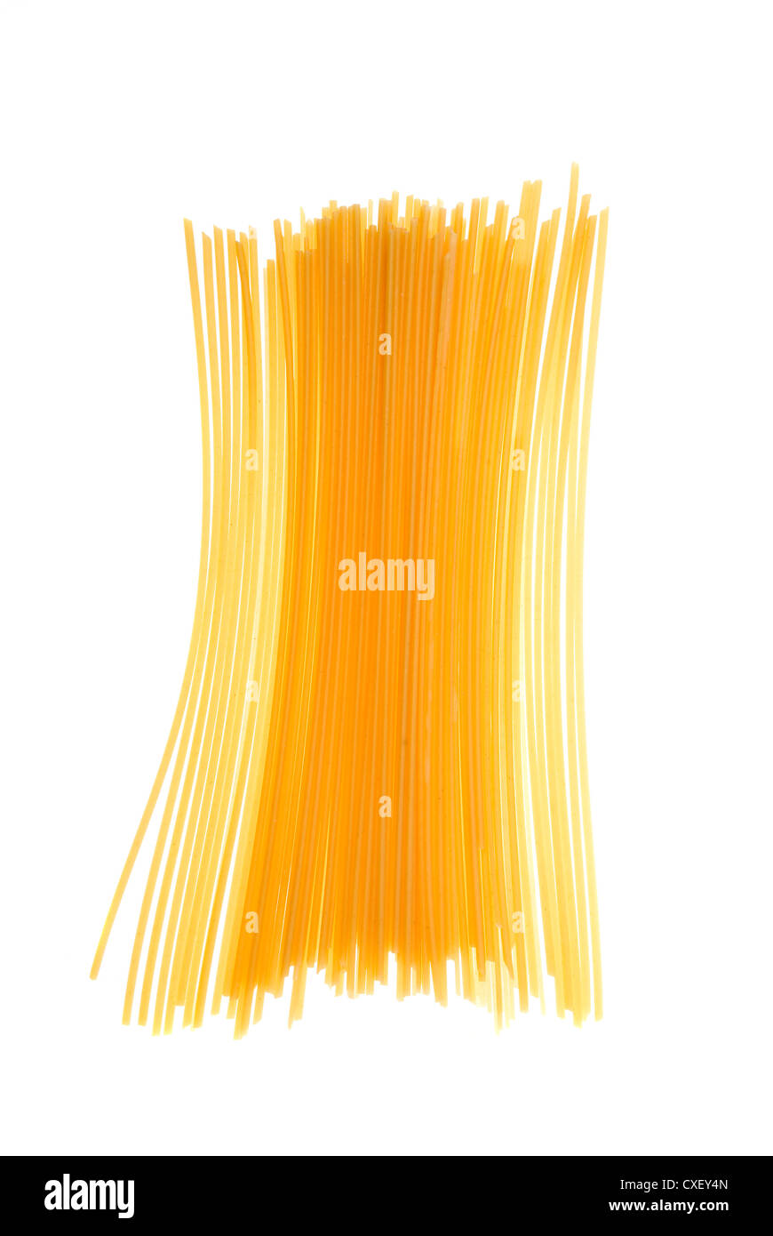 uncooked spaghetti noodles isolated Stock Photo Alamy