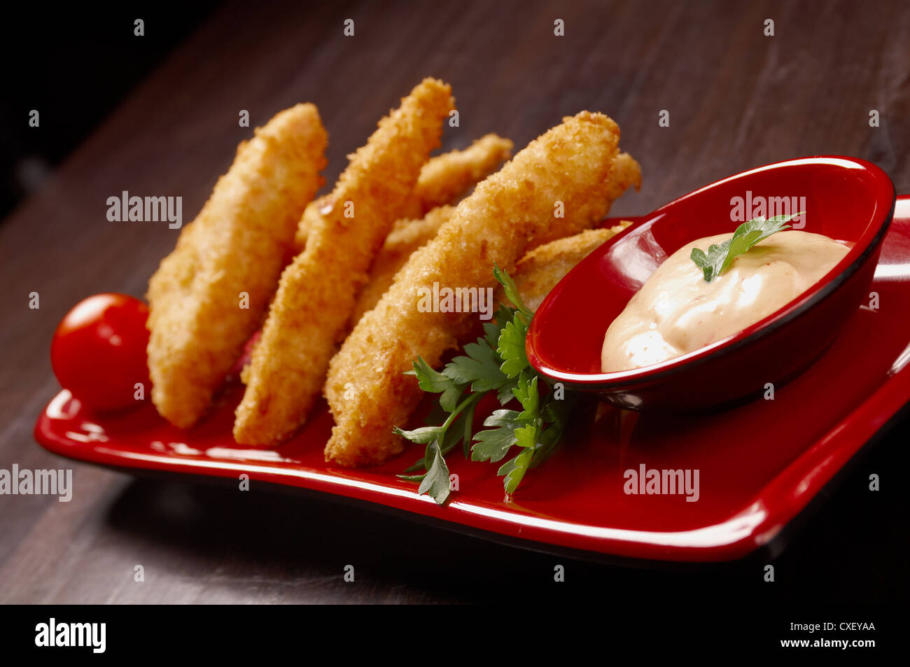 Japanese Tempura salmon Stock Photo Alamy