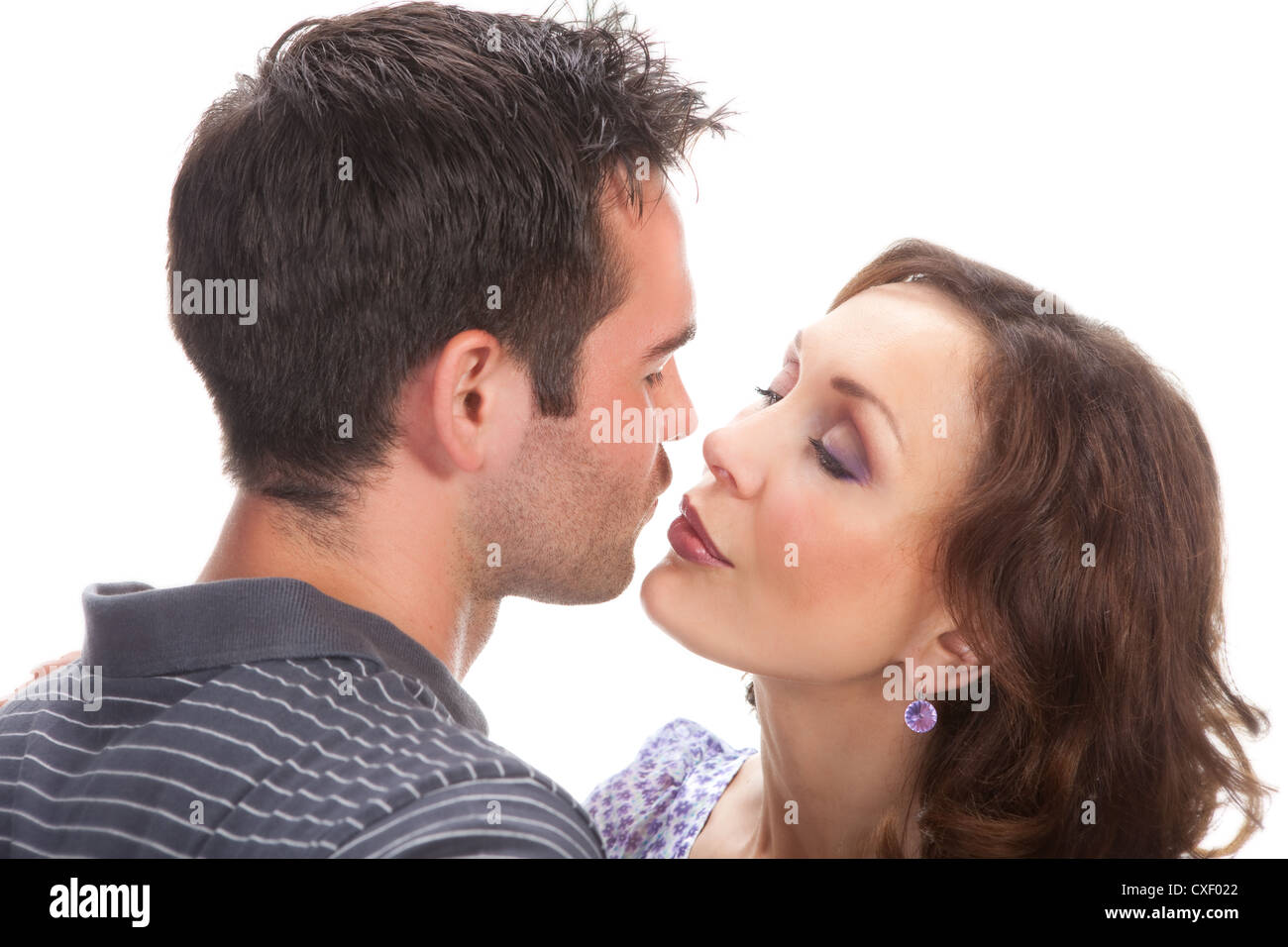 young couple in love, close up Stock Photo