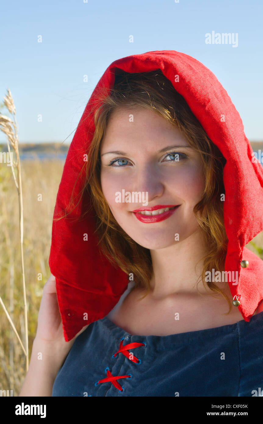 red Riding hood standing Stock Photo Alamy