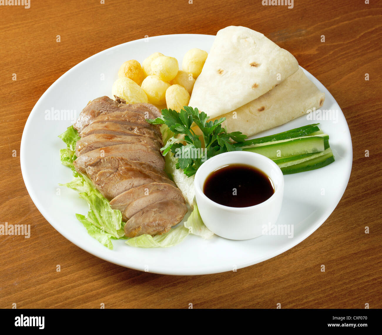 Roasted duck, Chinese style  . Stock Photo