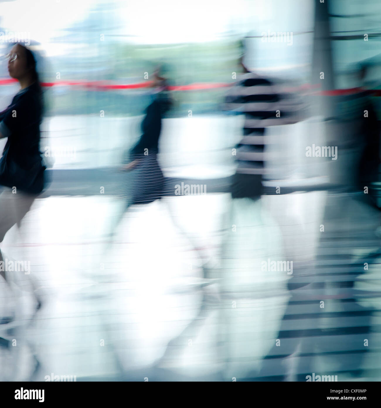 urban scene big city walking business person Stock Photo - Alamy