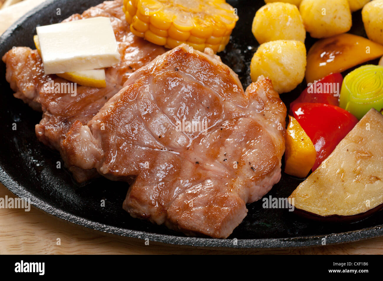 Japanese marbled beef  Roast Stock Photo