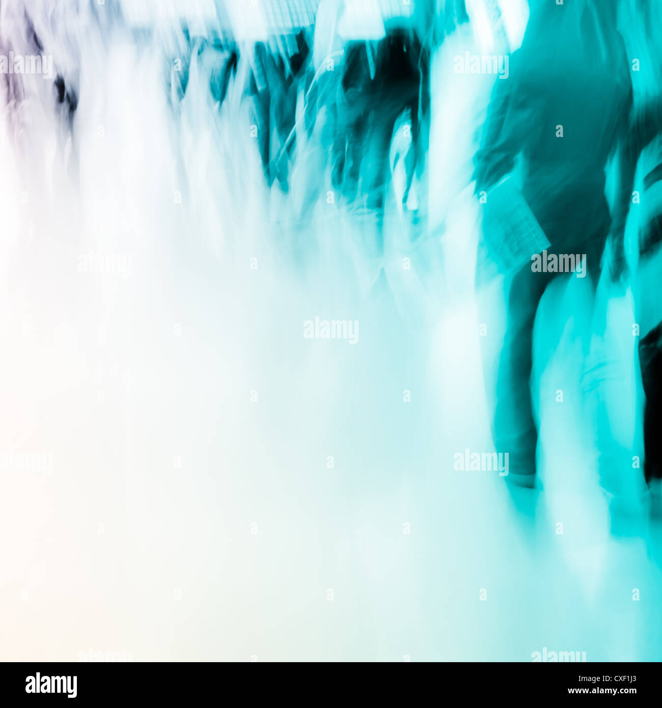 urban scene running business people crowd blur abs Stock Photo - Alamy