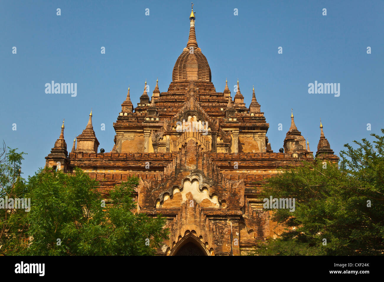 HTILOMINLO PAHTO or TEMPLE is 46 meters high and was built by King Nantaungmya in 1218 - BAGAN, MYANMAR Stock Photo