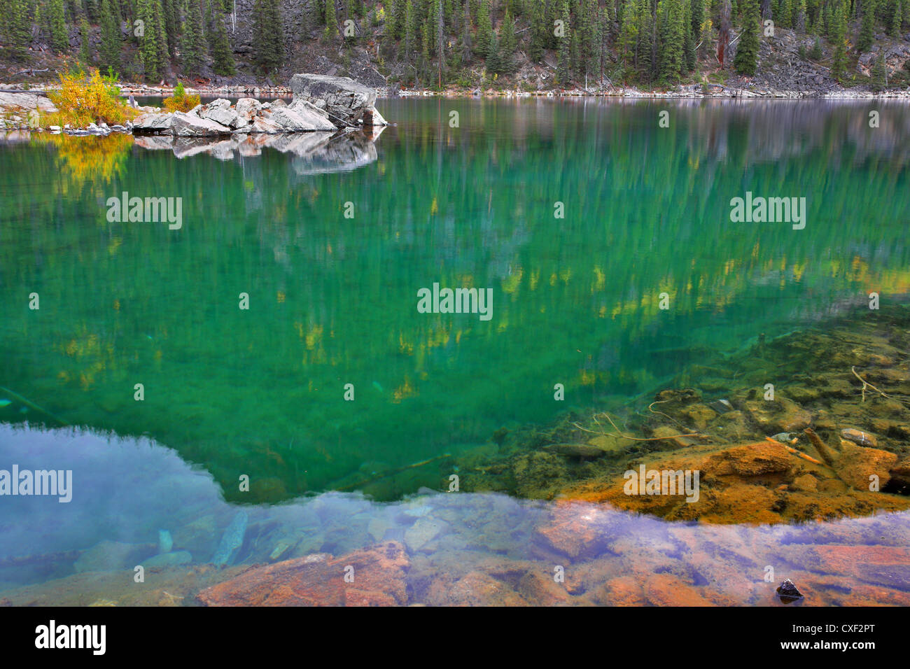 Silent mountain lake Stock Photo