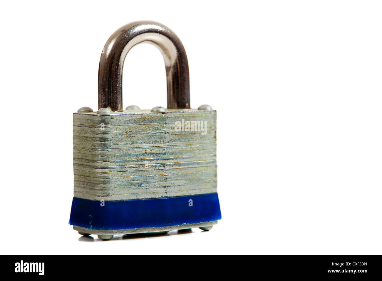 Padlock on a white background Stock Photo - Alamy