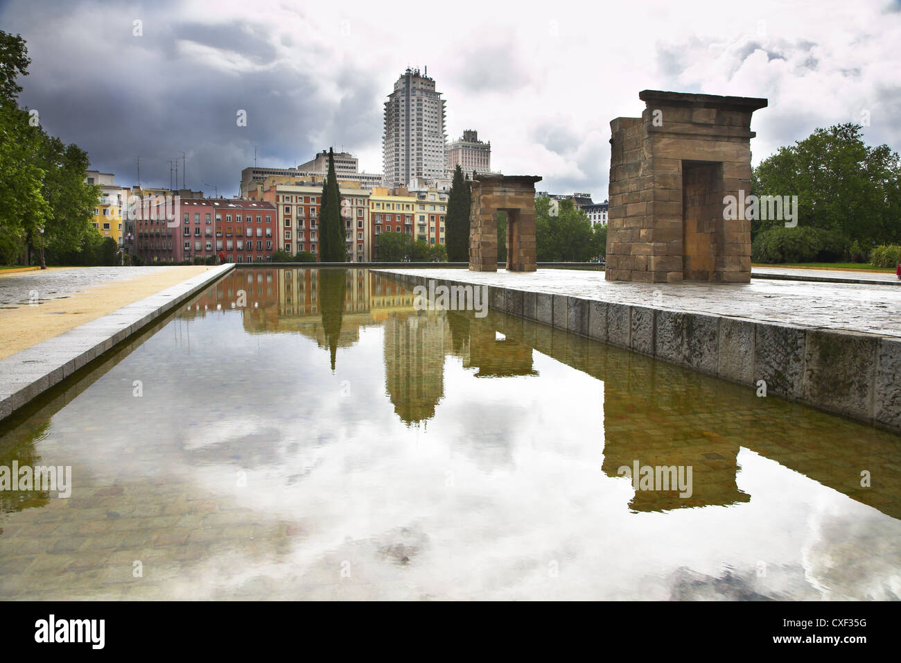 The ancient Egyptian temple Debod Stock Photo