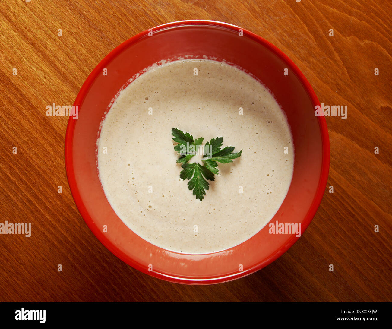 creamy mushroom soup Stock Photo - Alamy