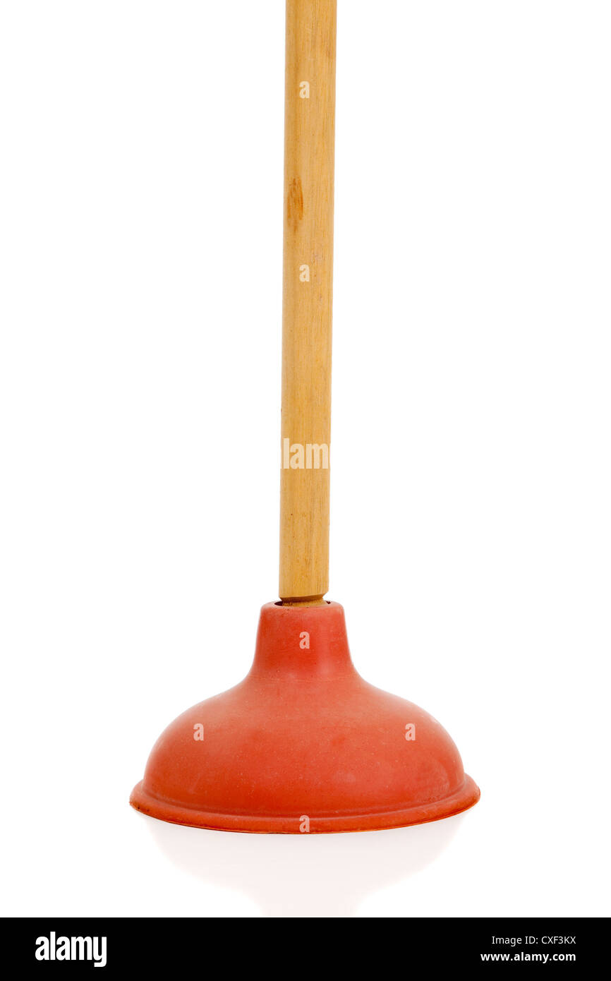 Plumber's plunger on a white background Stock Photo