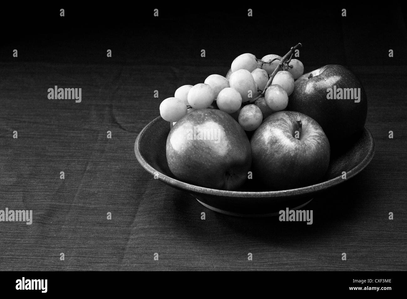 Fruit bowl Black and White Stock Photos & Images Alamy