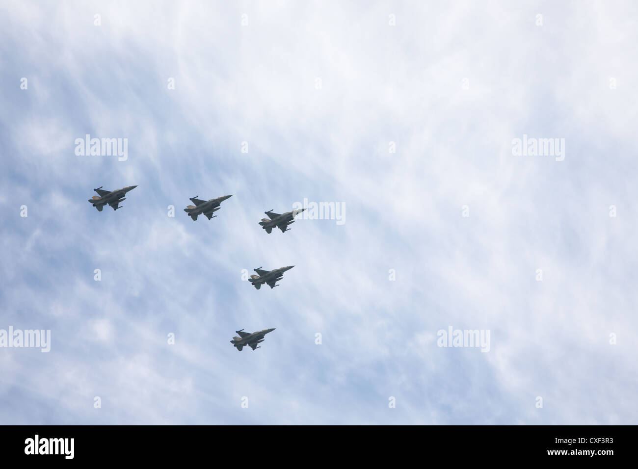 The squadron of warplanes Stock Photo