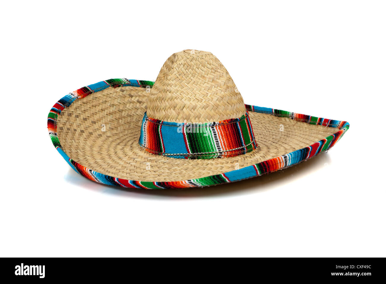 Mexican sombrero on a white background Stock Photo