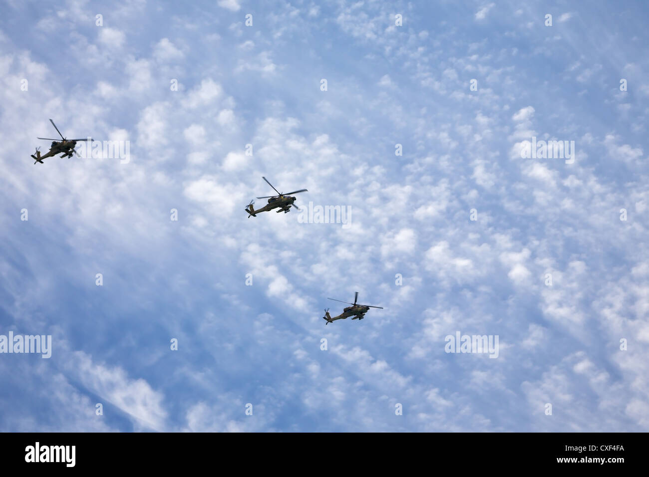 Three fighting helicopters Stock Photo - Alamy