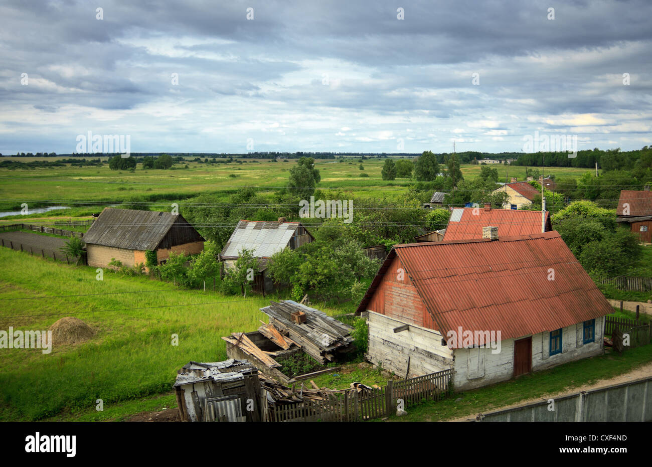belarusian village at summer Stock Photo - Alamy