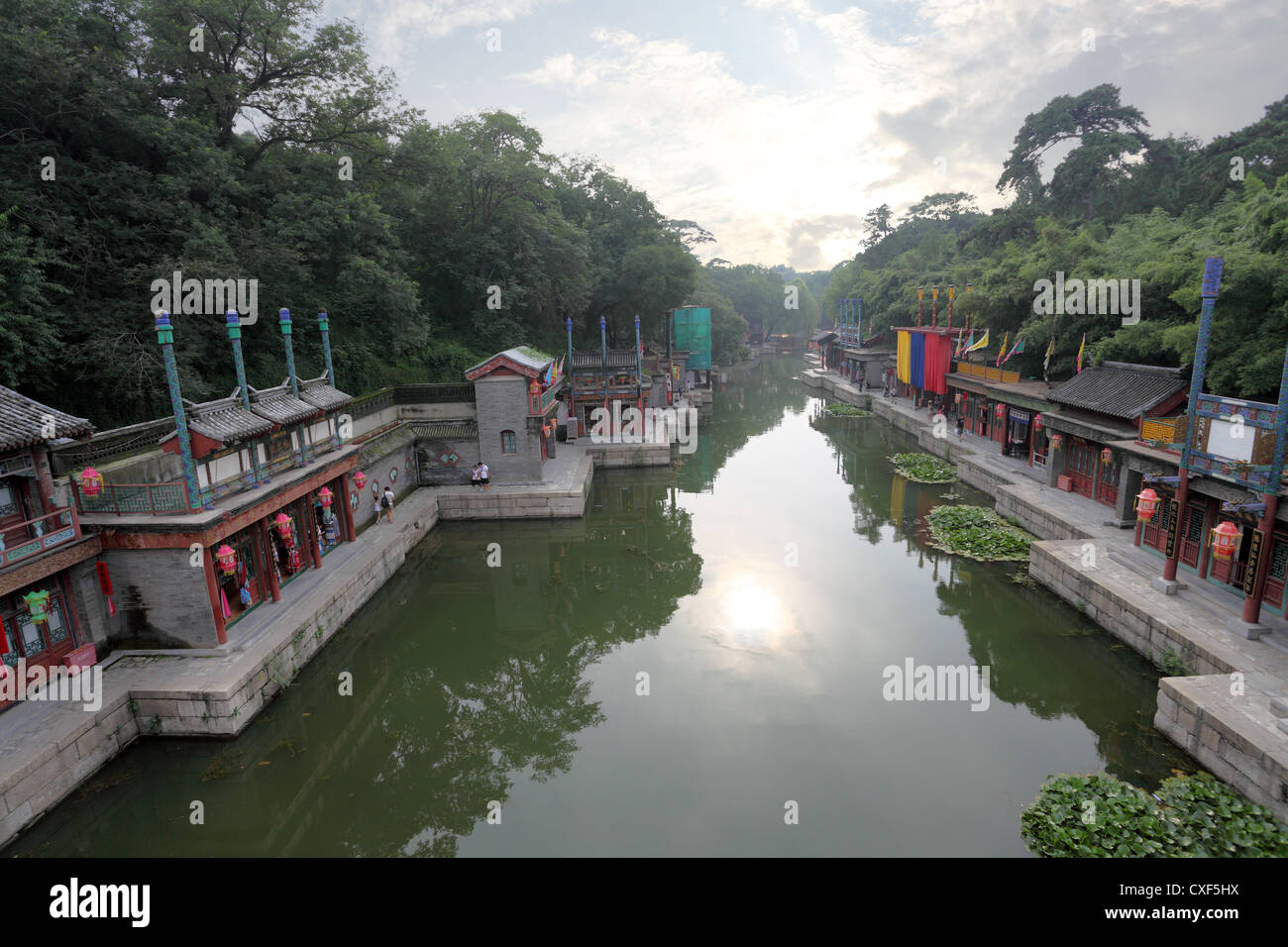 suzhou street in beijing summer palace Stock Photo