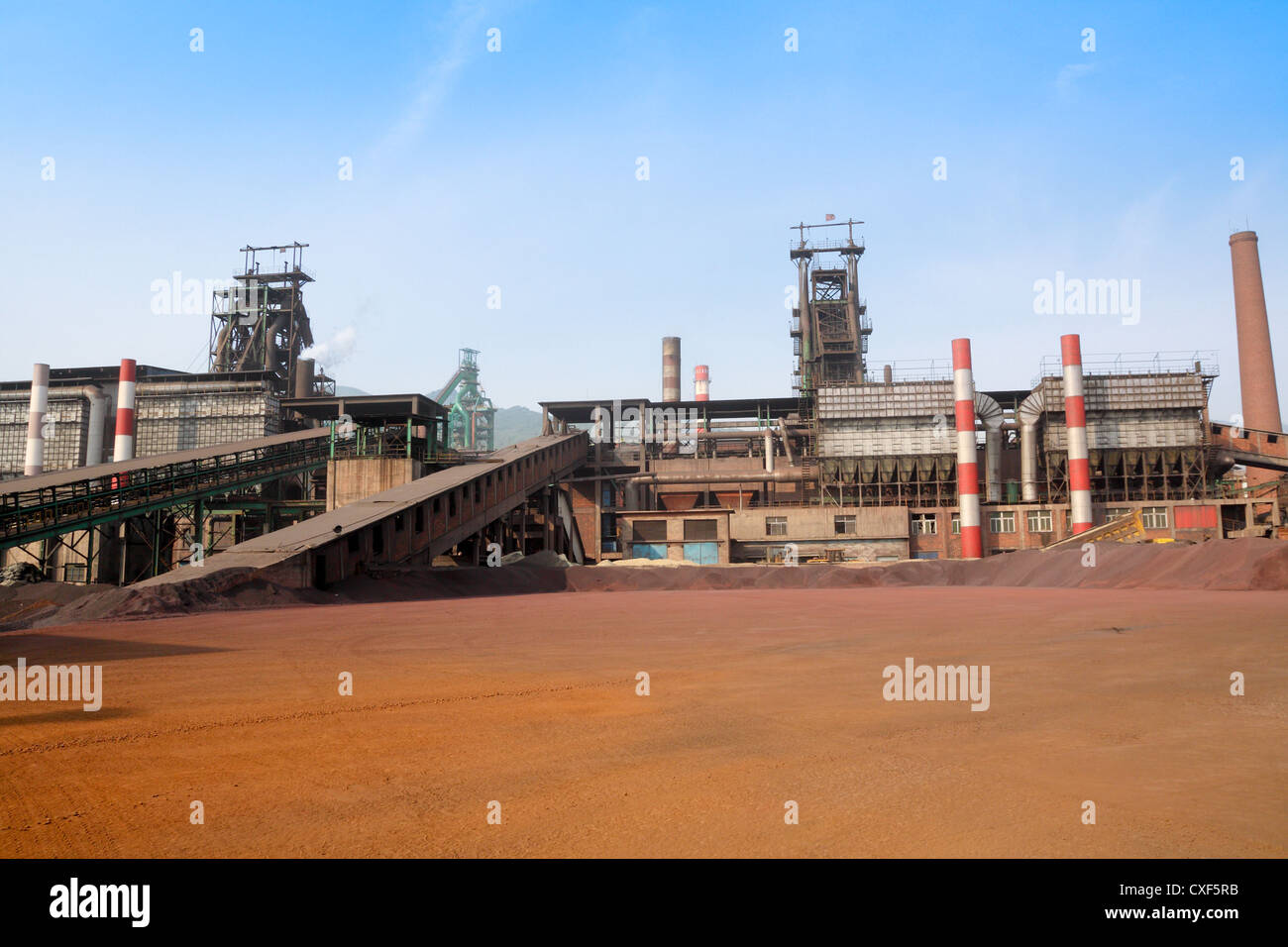 iron smelting factory Stock Photo