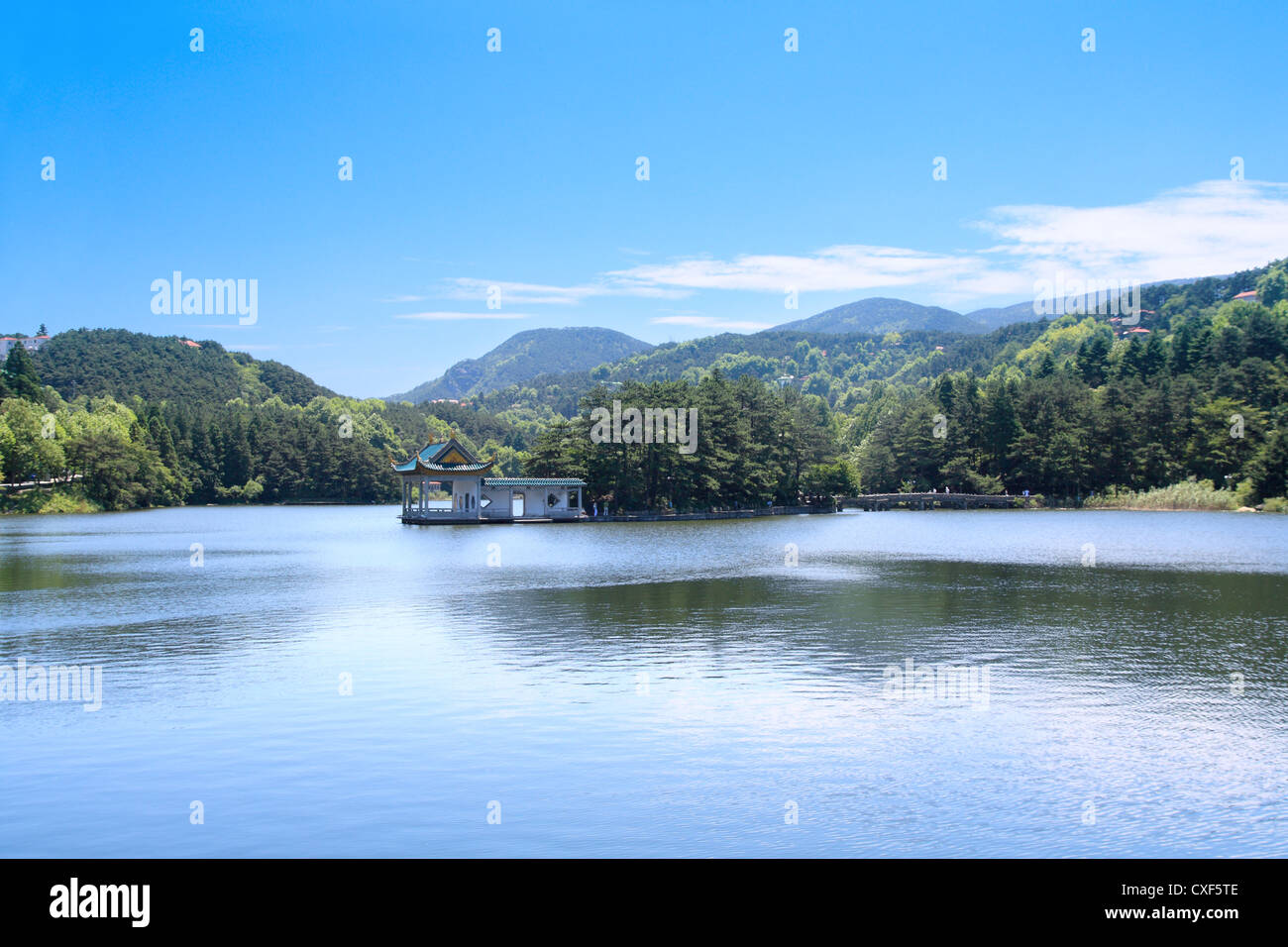 lake scenery at summer Stock Photo