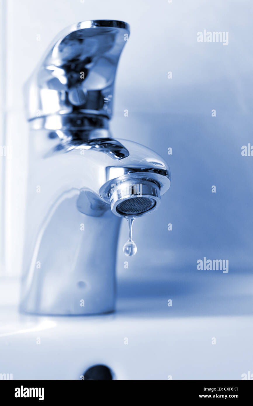 Water dripping from water faucet, closeup Stock Photo Alamy