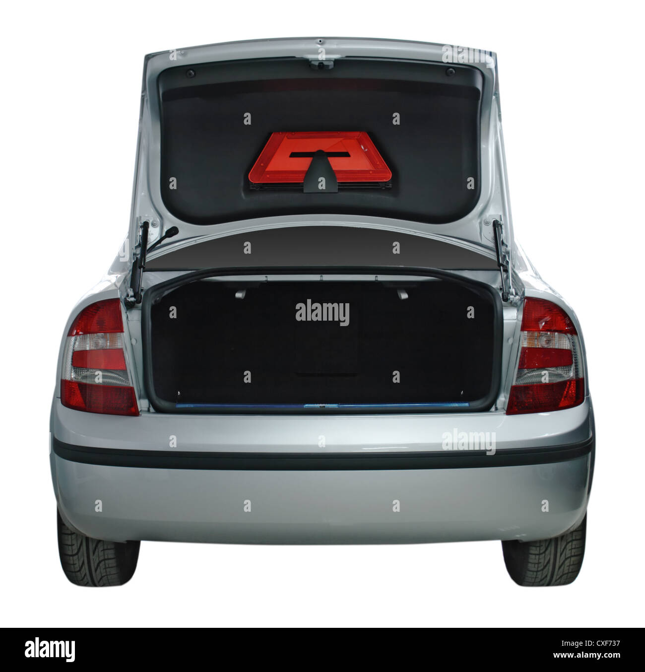 Rear view of a car with an open trunk Stock Photo Alamy