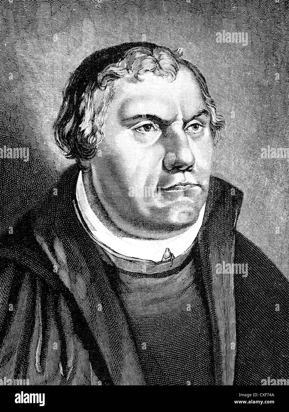 Martin Luther, 1483 - 1546, theologian and reformer, Stock Photo